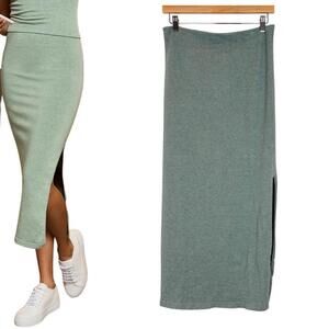 Fabletics Cloud Seamless High-Waisted Side Slit Knit Fall & Winter Skirt Size:XL